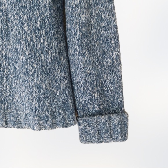 Y2K Jones New York Blue Knitted Collared Jacket With Pockets, Size Medium - Picture 8 of 16